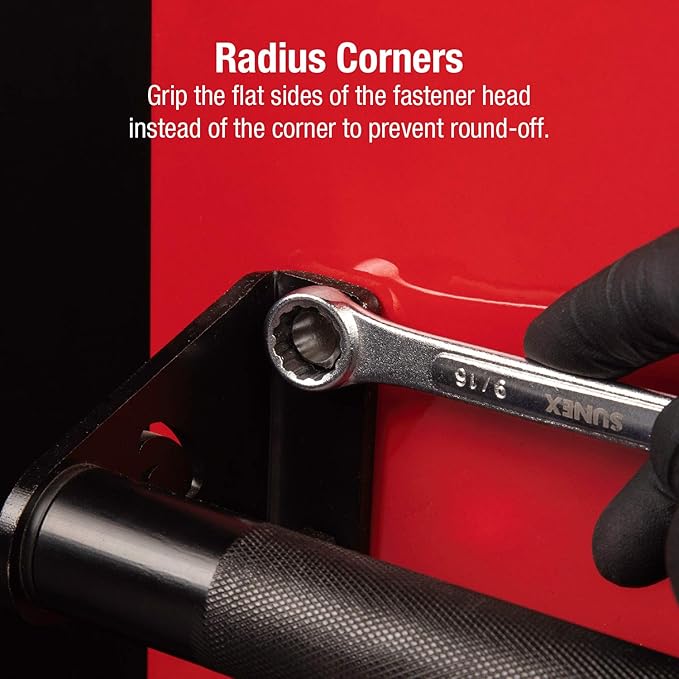 SUNEX TOOLS 9714A SAE Combination Wrench Set, 14 Piece