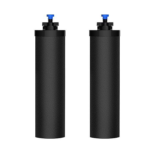 Water Filter Replacement for Berkey® Purification Elements Compatible with Berkey® Countertop Gravity Filter System Reduce Chlorine Black (Pack of 2)