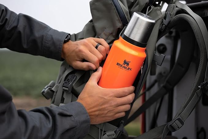 Stanley Classic Vacuum Insulated Wide Mouth Bottle -BPA-Free 18/8 Stainless Steel Thermos for Cold & Hot Beverages