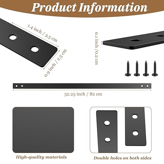 Akenow Deck Balusters, 32.25"x1" Metal Deck Spindles,61 Pack Staircase Baluster with Screws,Flat Straight Deck Railing for Wood and Composite Deck, Stylish Baluster for Outdoor Stair Deck Porch