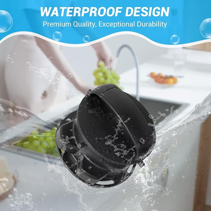 Garbage Disposal Stopper, 75257 Garbage Disposal Magnetic Stopper for ISE Cover Control Disposer, Garbage Disposal Cap Compatible with 75052/74052/74094/74275, ABS Black Kitchen Aid Disposal Stopper