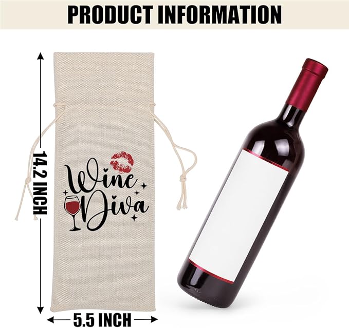 Funny Wine Quotes Wine Bag Wine Tasting Party Supplies for Wine Lovers Women Men Bride Grammy Friend Christmas Birthday Wedding Bachelorrette Party Wine Bags