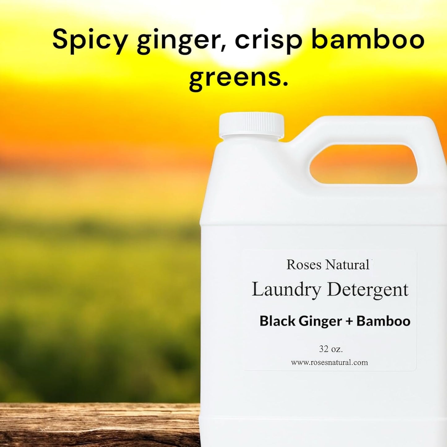 Plant-Based Liquid Laundry Detergent, 32 Fl Oz, Multiple Scents, HE Compatible (Black Ginger + Bamboo)