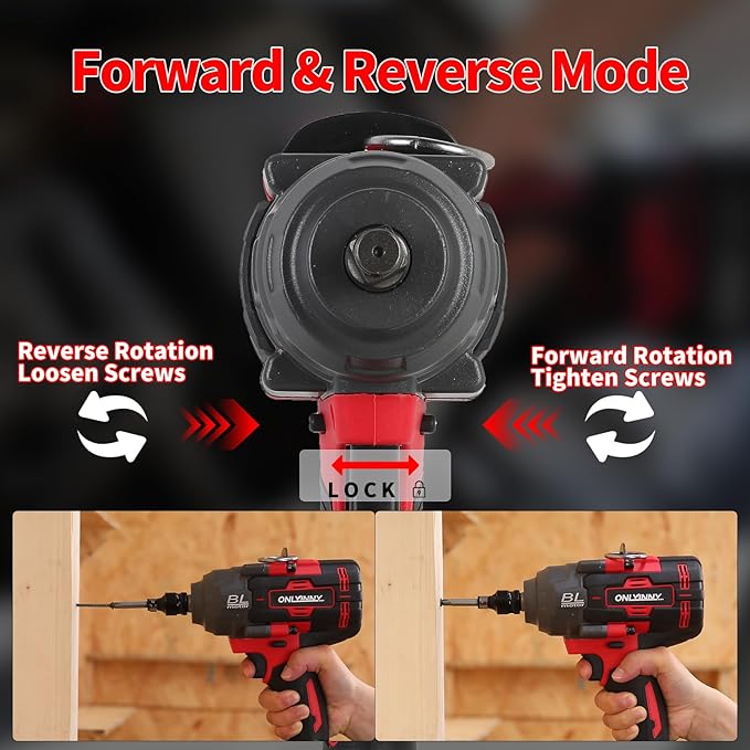 1350N.m(996Ft-lbs) Cordless Impact Wrench 1/2, 3300RPM High Torque Impact Gun, with 4-Mode Speed, 2 Battery & Charger, 5 Sockets 8 Drill 6 Screws, Electric Impact Wrench for Car/Truck/RV/Mower