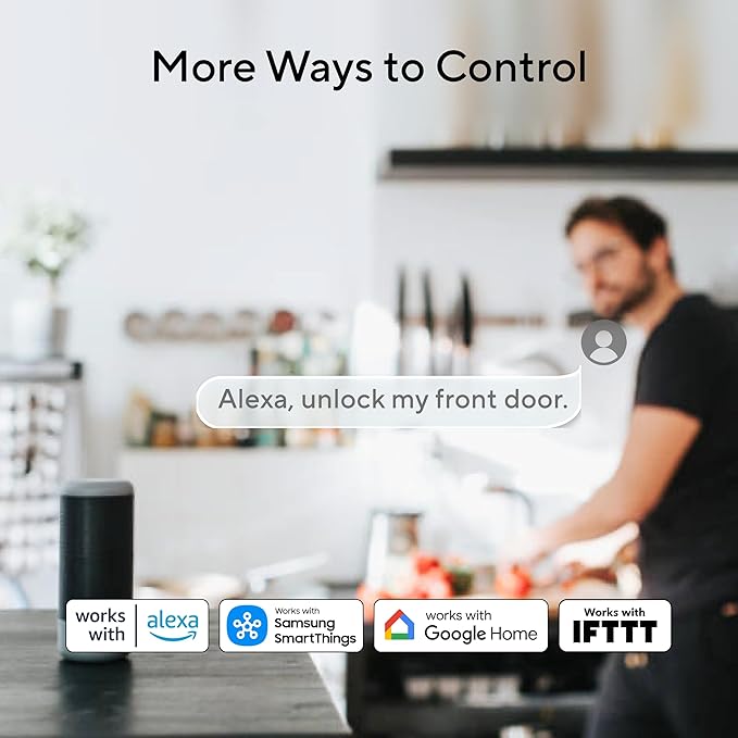 ULTRALOQ Latch 5 Smart Lock, Built- in WiFi 6 Fingerprint Door Handle Lock, Biometric Keyless Entry Door Lever with App, Digital Touchscreen Keypad, Smart Locks for Front Door, App Remote Control