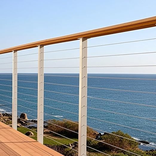 VEVOR 1/8 Stainless Steel Cable Railing Kit, 600 FT 316 Marine Aircraft Cable With Cutter and Gloves, 1600 lbs Breaking Strength, 7x7 Strands for Handrail Stair Decking Fence Outdoors