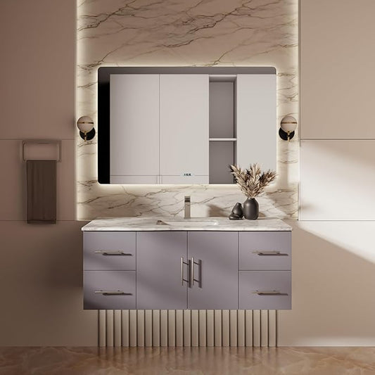 Sonoma 48 in. W X 22 in. D Dark Grey Single Bath Vanity Cabinet Without Countertop