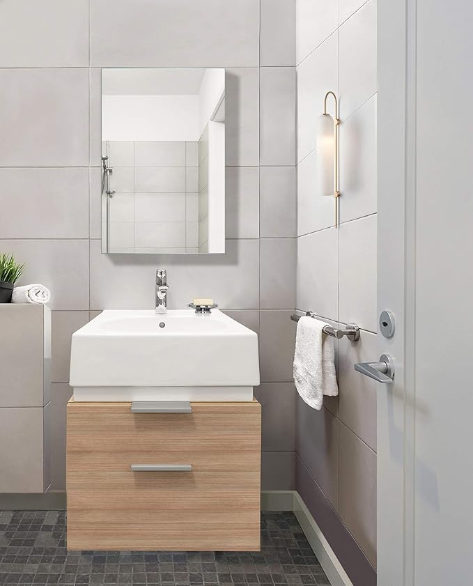 Krugg Medicine Cabinet | Recess or Surface Mount | Blum Hinge 170 Degree Soft Close | (20"x30")