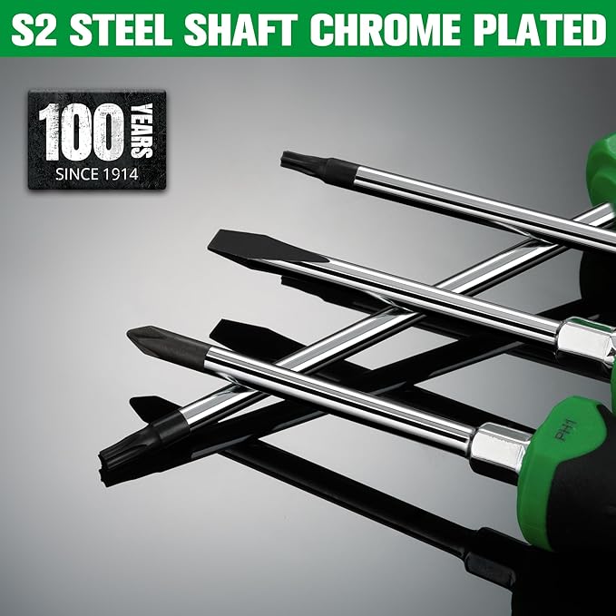 SK 11-Piece Magnetic Screwdriver Set, Includes Slotted/Phillip/Star Screwdrivers, S2 Steel, SureGrip Handle