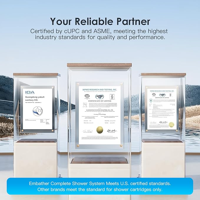 Shower System Shower Faucet Set with Push-Button Diverter and Wall Supply Elbow 12 Inch Shower Head Brushed Nickel