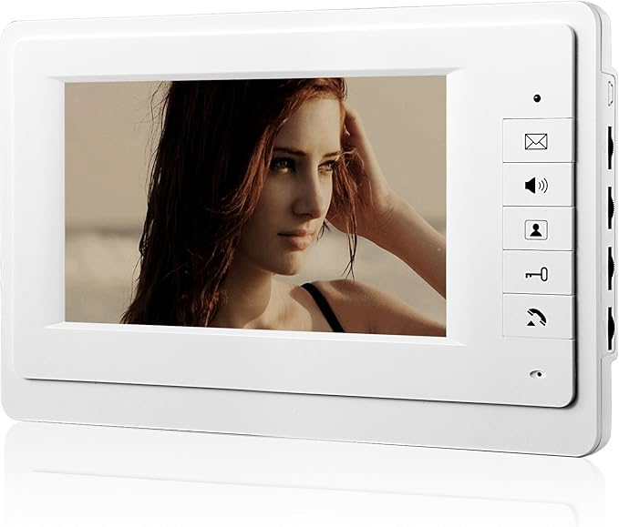 MENGQI-CONTROL 7'' LCD Video Door Phone Intercom Systems Via Password Open Door 600lbs Electronmagnetic Lock Access Control & Power Unit & ZL Bracket Full Kits