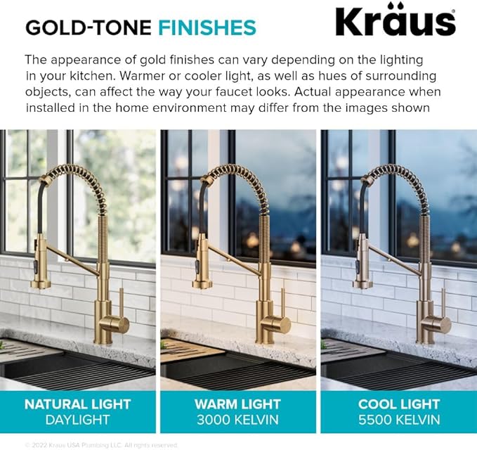 KRAUS Bolden 2-in-1 Commercial Style Pull-Down Single Handle Water Filter Kitchen Faucet for Reverse Osmosis or Water Filtration System in Brushed Brass, KFF-1610BB