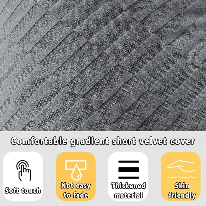 Gradient Velvet Triangular Wedge Pillow, Removable Cover Headboard Pillow for Daybed, Backrest Positioning Support Pillow Cushion Resting Reading Relaxing (Beige, Queen(59 * 20 * 8in))