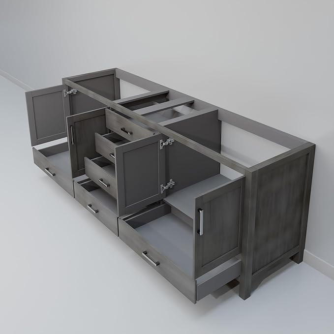 Big Sur 80 in. W X 22 in. D Distressed Grey Double Bath Vanity Cabinet Without Countertop