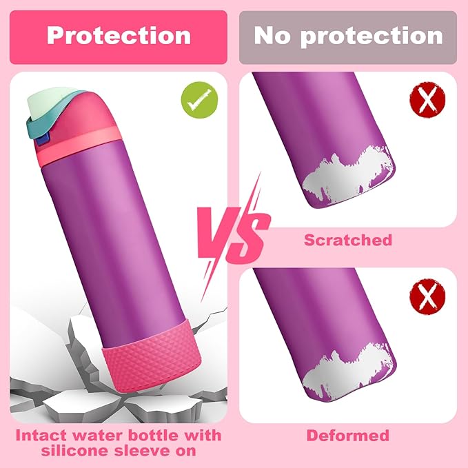 Silicone Boot for Owala Water Bottle 24 oz 32 oz 40 oz, Anti-Slip Protective Sleeve for FreeSip/Twist/Flip Stainless Steel Water Bottles Accessories