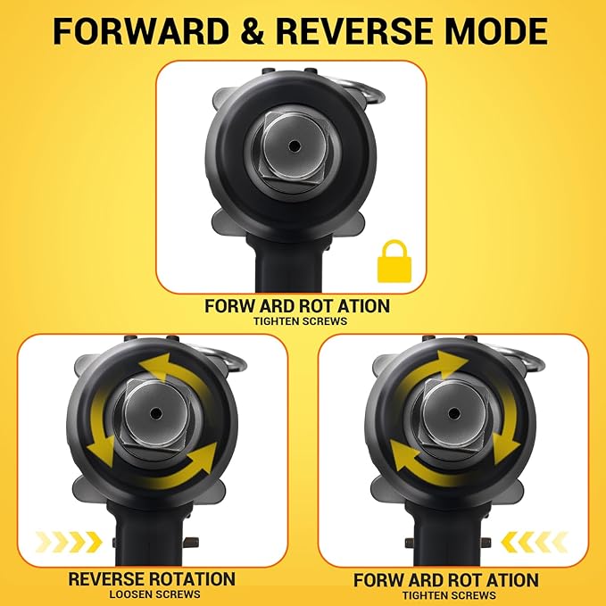 Cordless Impact Wrench 1" for DeWalt 20V MAX Battery, Impact Wrench 2250FT-LBS(3000N.m) High Torque Brushless Electric Impact, with 4 Modes Power Impact Driver for Car, Truck, Mower (No Battery)