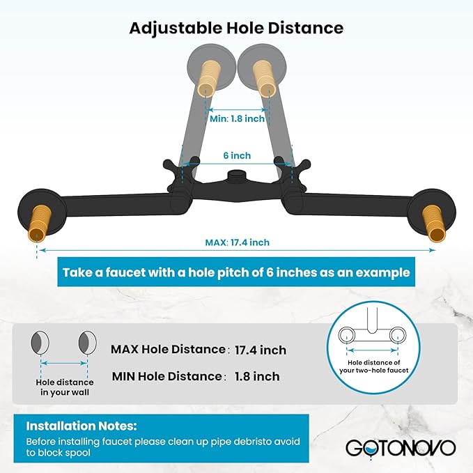 gotonovo Clawfoot Bathtub Faucet Tub Filler with Hand Held Shower Faucet Set Victorian Double Cross Handle 6 Inch Center Adjustable Swing Arms Tub Mount Long Adapter Oil Rubbed Bronze