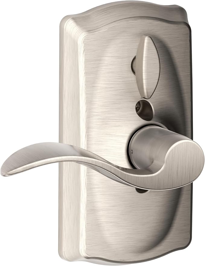 SCHLAGE FE595 CAM 619 Acc Camelot Keypad Entry with Flex-Lock and Accent Levers, Satin Nickel (Pack of 6)
