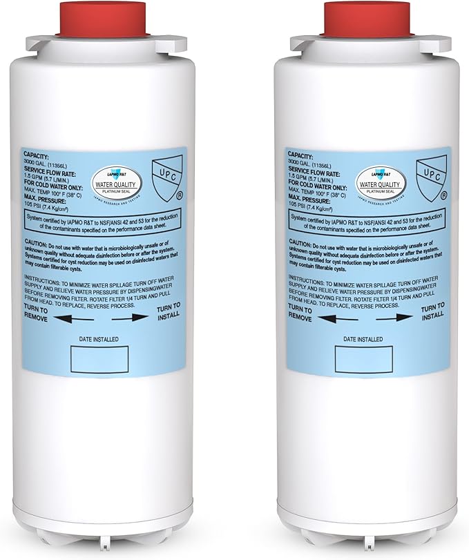 Filter Replacement for Elkay 51300C WaterSentry EWF3000 (9" No Chip - 2 Pack)