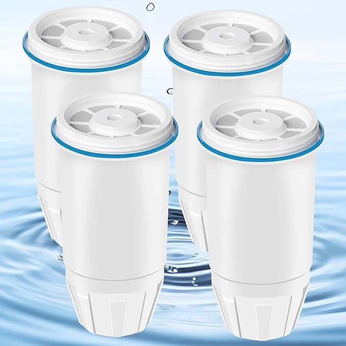 Water Filter Replacement for ZERO Water Pitcher and Dispenser ZR-001 ZR-017 ZR-004 ZP-006 ZD-013 ZS-008, 0 TDS Water Filter Easy Reduce Lead | Pack of 4