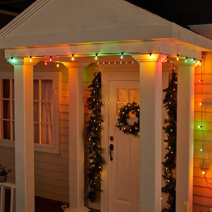 Brightown 50 Pack C9 LED Christmas Light Bulbs, Colored C9 Shatterproof LED Bulbs Replacement for Holiday String Lights, E17 Intermediate Base, Commercial Dimmable Bulbs