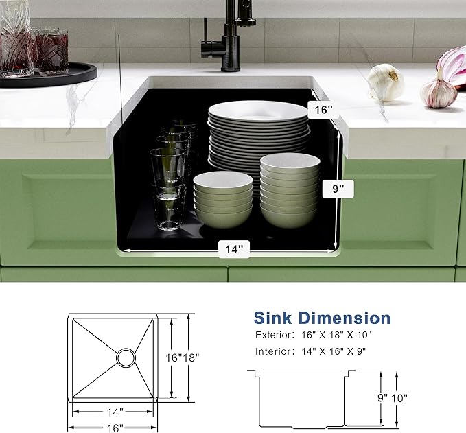 Black Bar Sink Undermount,Small Bar & Prep Sinks,16 Gauge Stainless Steel Bar Sink with Workstation for Wet Bar Area,Special Offset Drain Design (16" X 18")