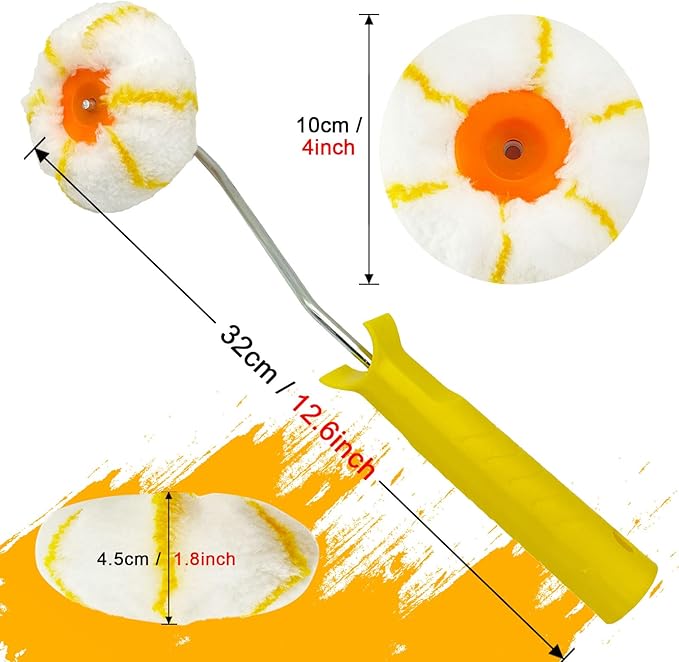 Corner Paint Roller, 3pcs Drywall Corner Edger Painting Rollers Kit, Corner Painting Tool for Home Office Wall Painting Decoration