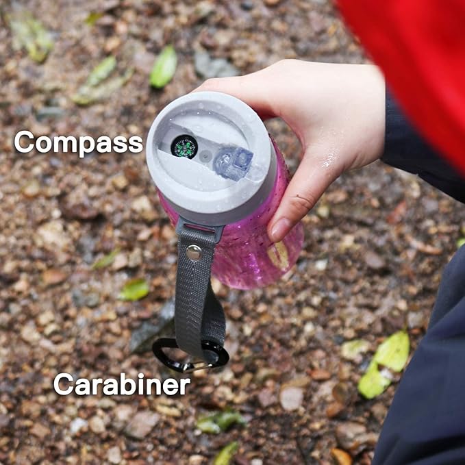 SurviMate 0.01μm Ultra-Filtration Filtered Water Bottle, Portable Water Filter Bottle with 4-Stage Filtration for Survival, Camping, Hiking, Backpacking, Drinking, Emergency