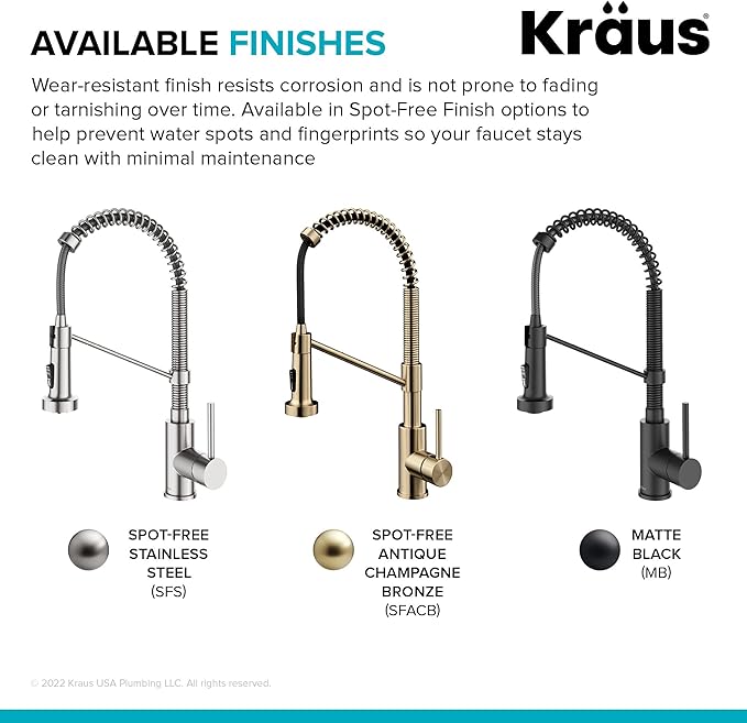 Kraus KSF-1610SFS Bolden Touchless Sensor Commercial Pull-Down Single Handle 18-Inch Kitchen Faucet, Spot Free Stainless Steel