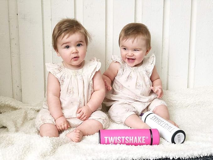 Twistshake Stainless Steel Water Bottle - Insulated Thermos for Hot & Cold Drinks - Premium 420ml/14oz Metal Water Bottle - Pastel Blue