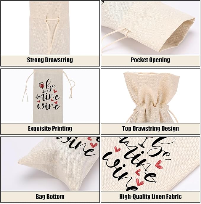 Funny Wine Quotes Wine Bag Wine Tasting Party Supplies for Wine Lovers Women Men Bride Groom Coworker Christmas Birthday Wedding Bachelorrette Party Wine Bags