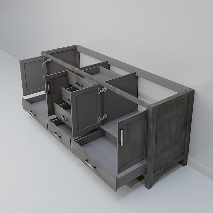 Big Sur 72 in. W X 22 in. D Distressed Grey Double Bath Vanity Cabinet Without Countertop