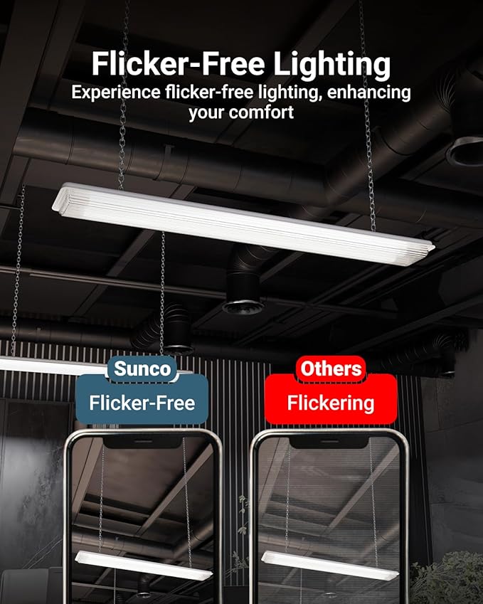 Sunco 50 Pack T8 LED Bulbs 4 Foot, LED Fluorescent Tube Replacement, 4ft LED Tube Light, Ballast Bypass, 2200 LM, 18W, 4000K Cool White, Single Ended Power, Clear Lens, UL