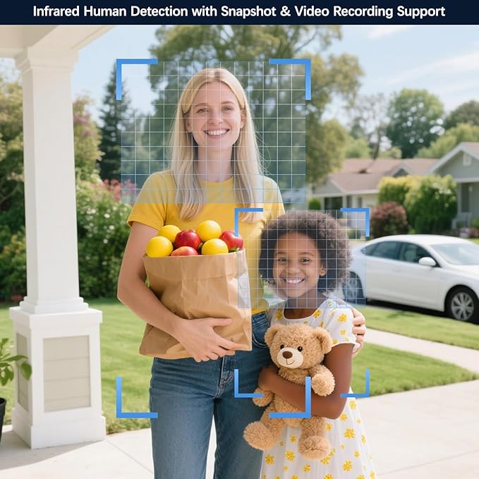 Video Smart Lock S398, 4-in-1 Camera + Video Doorbell + Fingerprint Keyless Door Lock + Indoor Display Monitor, Smart Wi-Fi Deadbolt, App Remote Control, Easy Installation, Chime Included