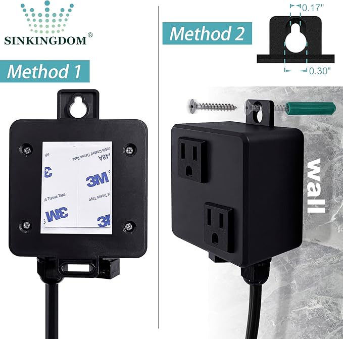 SinkTop Air Switch Kit (Long Full Brass Button) for Disposal, Dual Outlet, (Oil Rubbed Bronze)