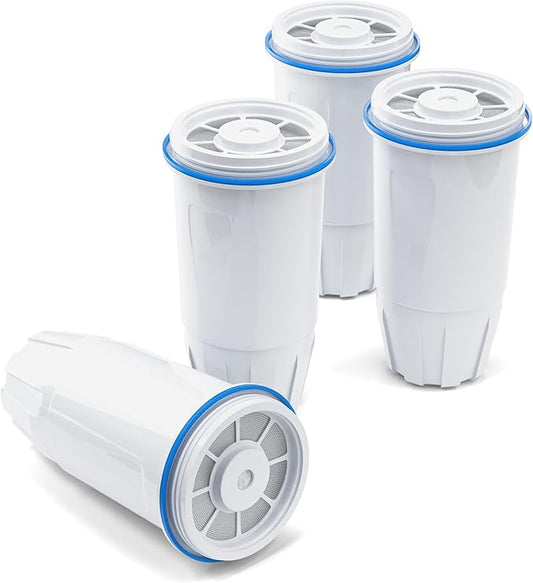 Water Filter Replacement 5-Stage Compatible with Zero Pitcher and Dispenser ZR-001 ZR-017 ZR-004 ZP-006 ZD-013 ZS-008, Filter System Fit for Zero Water Filter, 4 Pack
