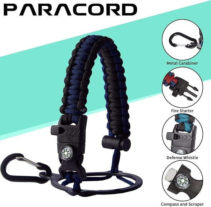 Water-Bottle Insulated 40oz with Straw - Carrying Pouch & Paracord Handle, Leakproof Thermo Flask Bottle Keep Cold 48H Hot 24H, Sport Canteen Stainless Steel Water Bottle for Indoor Outdoor