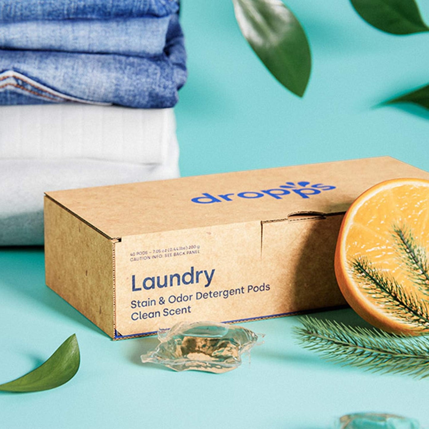 Dropps Odor & Stain Biobased Power Laundry Detergent Pods, Crisp Breeze (140 Pods) - HE Compatible Laundry Pods for Fresh Clothes - Laundry Soap Supplies & Recyclable Paperboard Packaging