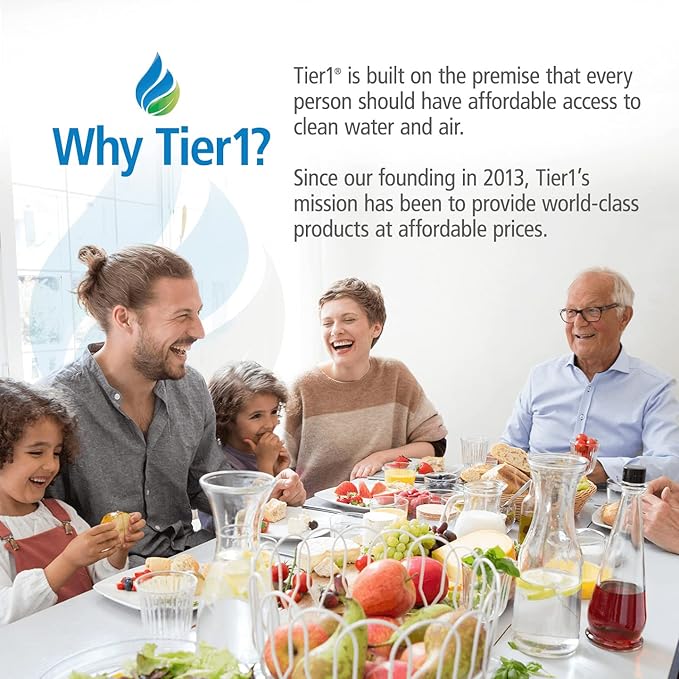 Tier1 5 Micron 10 Inch x 2.5 Inch | 6-Pack String Wound Polypropylene Whole House Sediment Water Filter Replacement Cartridge | Compatible with OmniFilter RS2-SS, Pentek WP-5, WHCF-WHSW