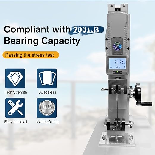 [Patent] Gyykzz Black Swageless Invisible Cable Railing Kit, T316 Stainless Steel Reusable 10PCS Tensioner & 11PCS Fixed End, Screw-Locking Hardware No Crimping Fit for 2"x2" Metal Railing Post System