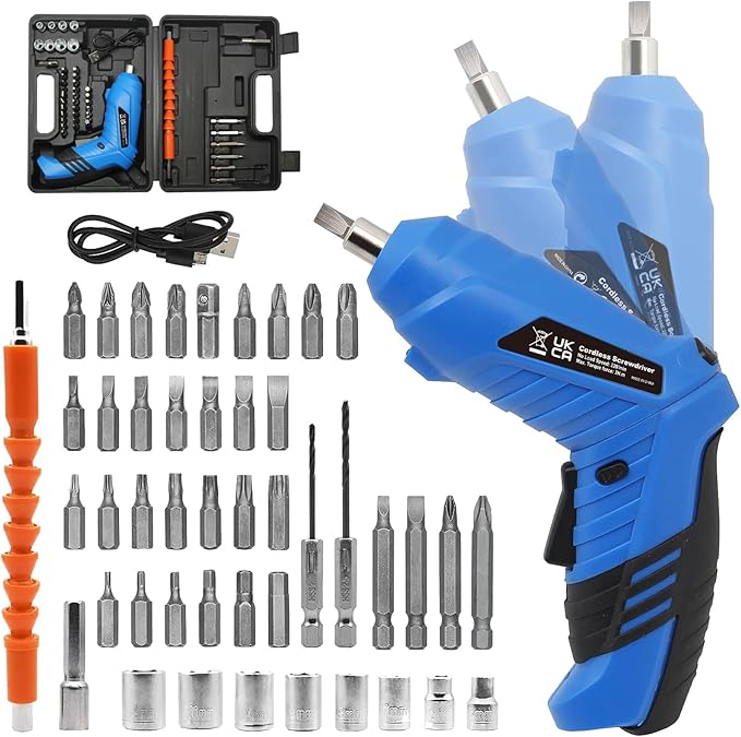 Cordless Electric Screwdriver, 3.6V usb Charging 2-3hours, Small Drills for Moving, Disassembling and Reassembling Cabinets and Beds not Suitable for Construction Sites and Concrete Drilling