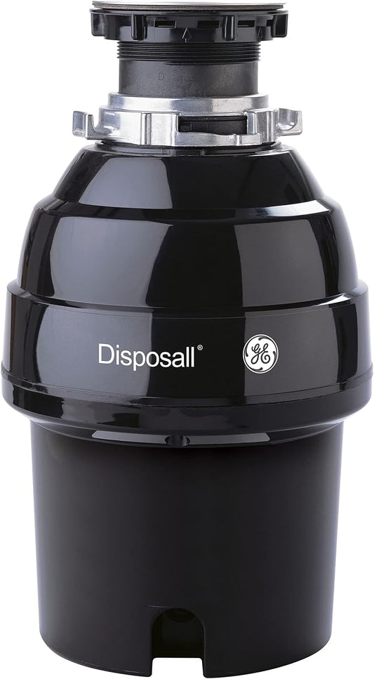 GE Disposall Continuous Feed 3/4 Horsepower Motor Garbage Disposer, Good for Grinding: Vegetable Peels & Small Bones, Easy Install Kit, Non-Corded, Recommended for 2-4 Person Homes, GFC720N