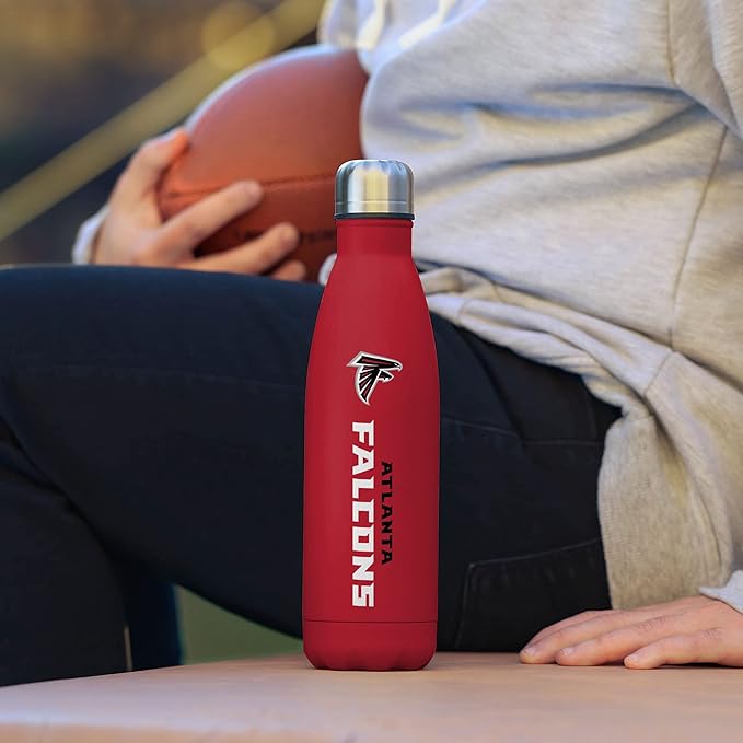 FOCO NFL unisex-adult NFL Team Logo Wordmark Chill Water Bottle