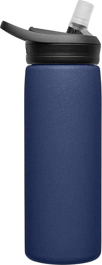 CamelBak eddy+ Water Bottle with Straw 20oz - Insulated Stainless Steel, Navy