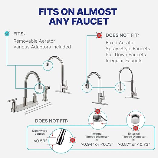 NU Aqua Countertop Water Filter System - 1 Stage w/Chrome Faucet - Over The Counter Top Drinking Water Purifier Filtration & Dispenser for Kitchen Sink - 120-Day Trial - Filtros de Agua para Tomar