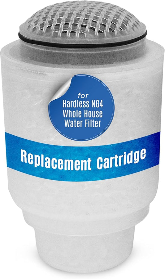 Replacement Cartridge for Hardless NG4 Whole House Water Filter - Designed for Areas with Hard Water, Provides Clean and Filtered Water, Easy Installation - 6-Month Capacity