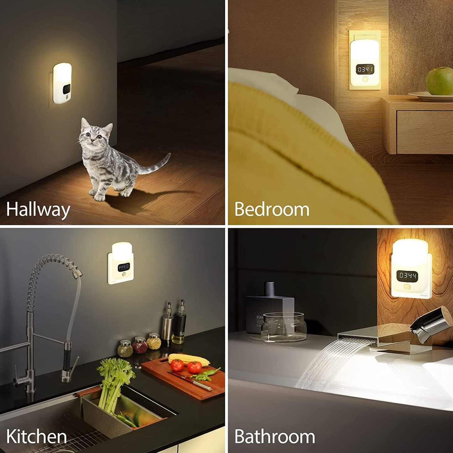 Led Bathroom Nightlight with Time,LED Motion Sensor Nightlight, Timer Baby Night Light
