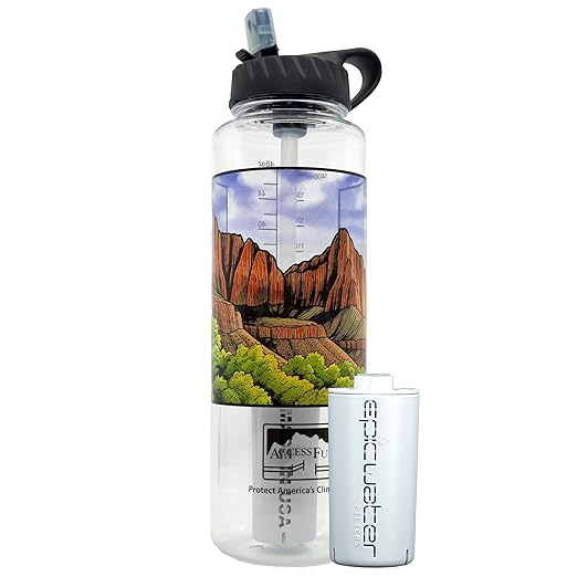 Epic Water Filters Nalgene OG Sustain Tritan USA Made Water Bottle and 75 Gallon Filter - Removes 99.99% of Water Impurities, 48oz, Access Fund 2024 Special Edition
