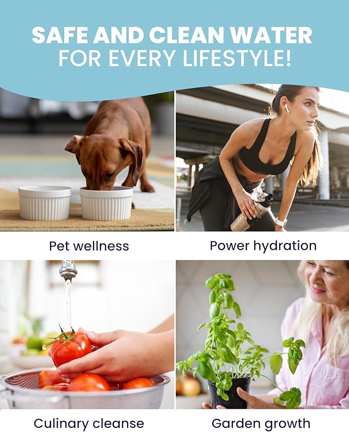 Wamery Alkaline Water Faucet Filter Replacement, Tap Water Filter Compatible with Brita, pH Enhancing for Family Health, Fits Brita 36311, FR-200, FF-100 - White (Pack of 2)