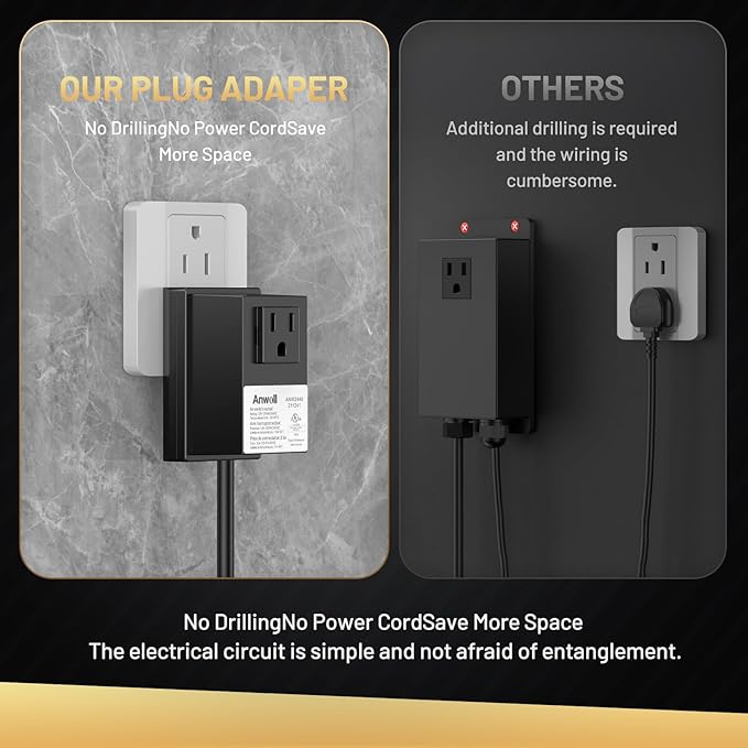 Garbage Disposal Air Switch Kit - Professional, UL Listed Wireless Sink Top Garbage Disposal Button, Stainless Steel/Black On/Off, Compatible with all garbage disposals